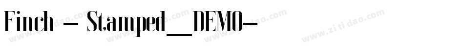 Finch - Stamped_DEMO字体转换